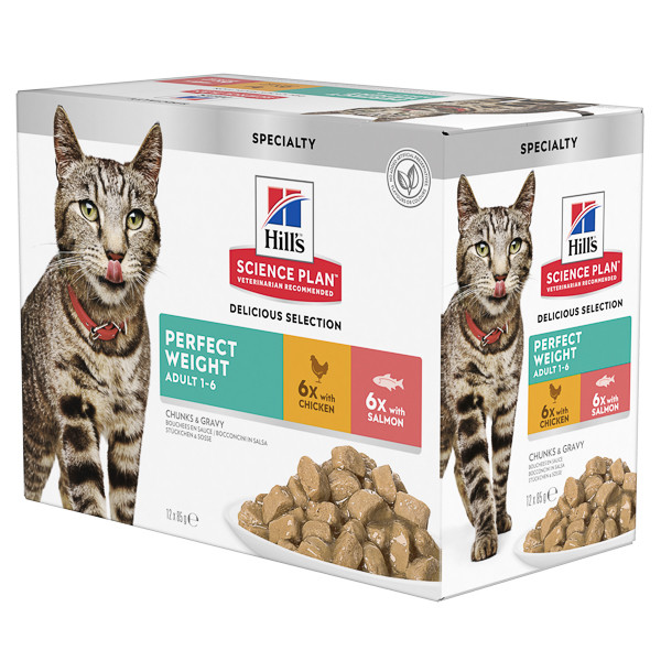 Hill\'s SP Feline Adult Perfect Weight, 12 x 85g